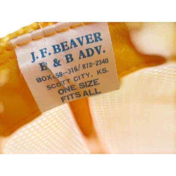 Vintage Golden Belt Savings Trucker Hat Yellow & White Mesh Snapback One Size - Picture 5 of 5